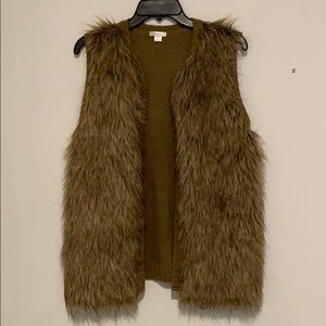 Faux fur vest